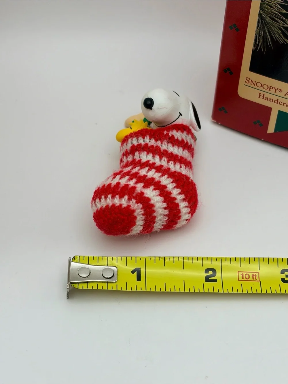 Hallmark 1972 Snoopy and Woodstock Stocking Peanuts Keepsake Ornament with Box